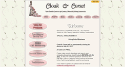 Desktop Screenshot of cloakandcorset.com