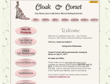 Tablet Screenshot of cloakandcorset.com